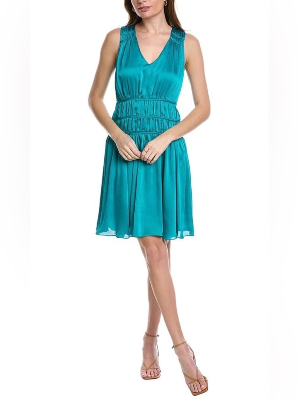 Trina Turk Georgette islander Dress in Viridian